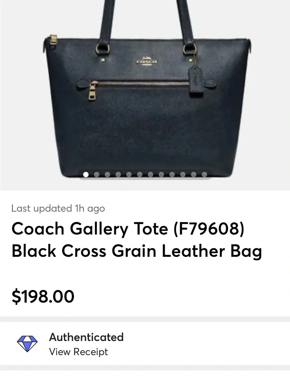 Coach gallery tote